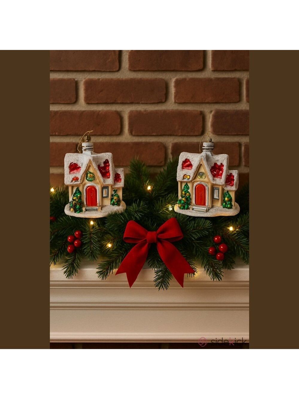 Christmas  Set of 2 European Glass
 Tree Ornaments
Christmas New